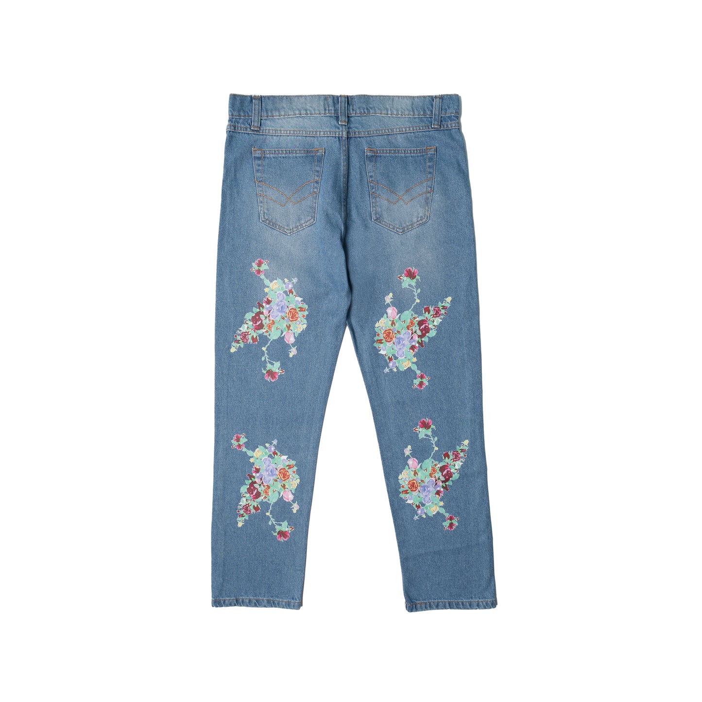 Calça Flower Denim