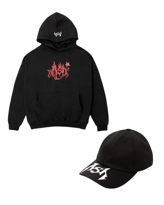 PACK ROME HOODIE + BLACK CAP
