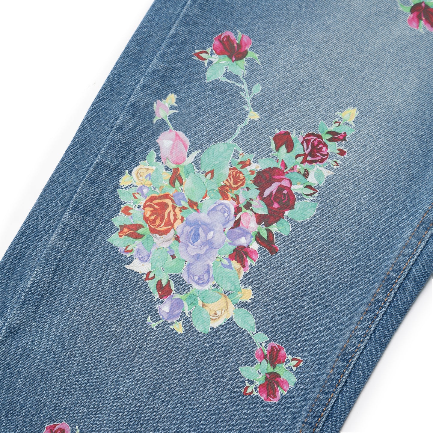 Calça Flower Denim